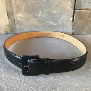 w. Kleinberg Karuna Embossed Leather belt